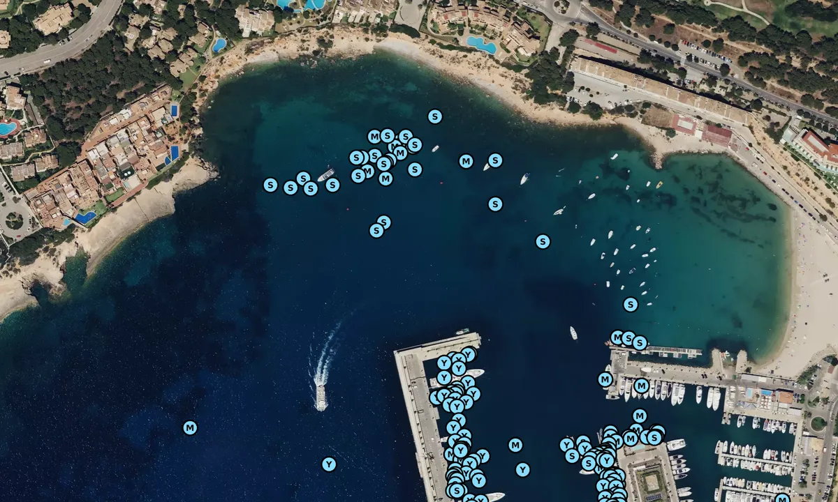 Satelite image of Cala de ses Penyes Rotges