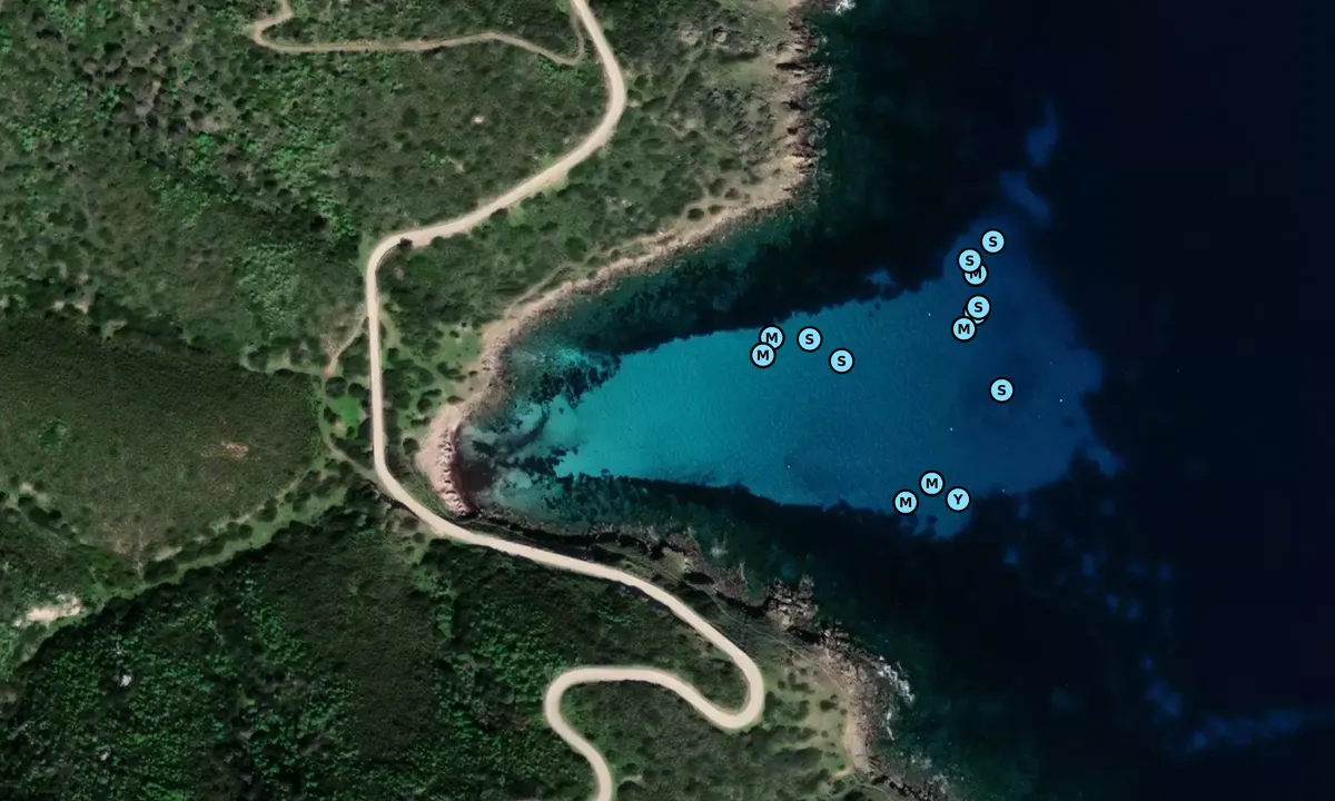 Satelite image of Cala del Bianco