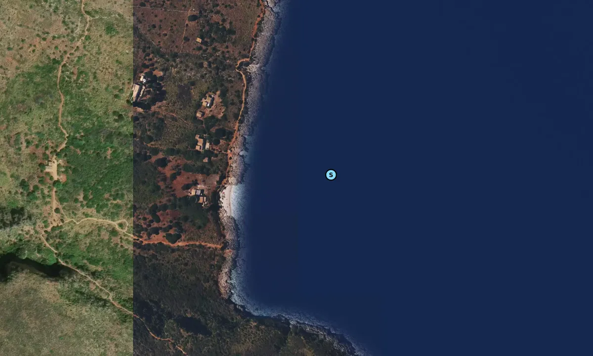 Satelite image of Cala dell' Uzzo