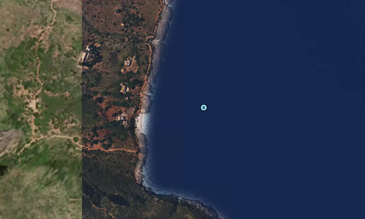 Satelite image of Cala dell' Uzzo