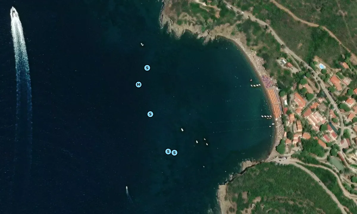 Satelite image of Cala dell'Innamorata