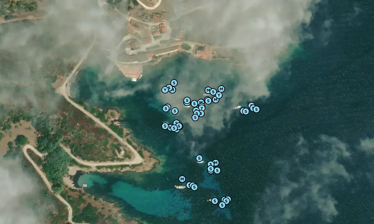 Satelite image of Cala d'Oliva - Asinara Marina