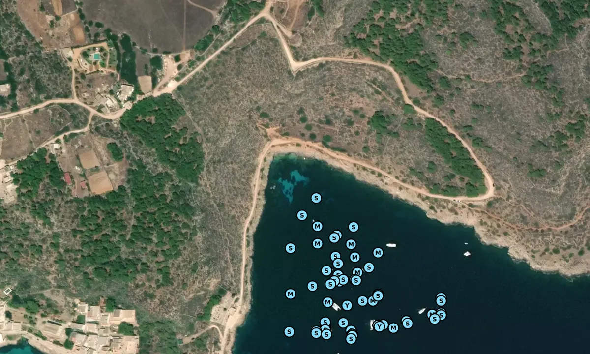 Satelite image of Cala Fredda