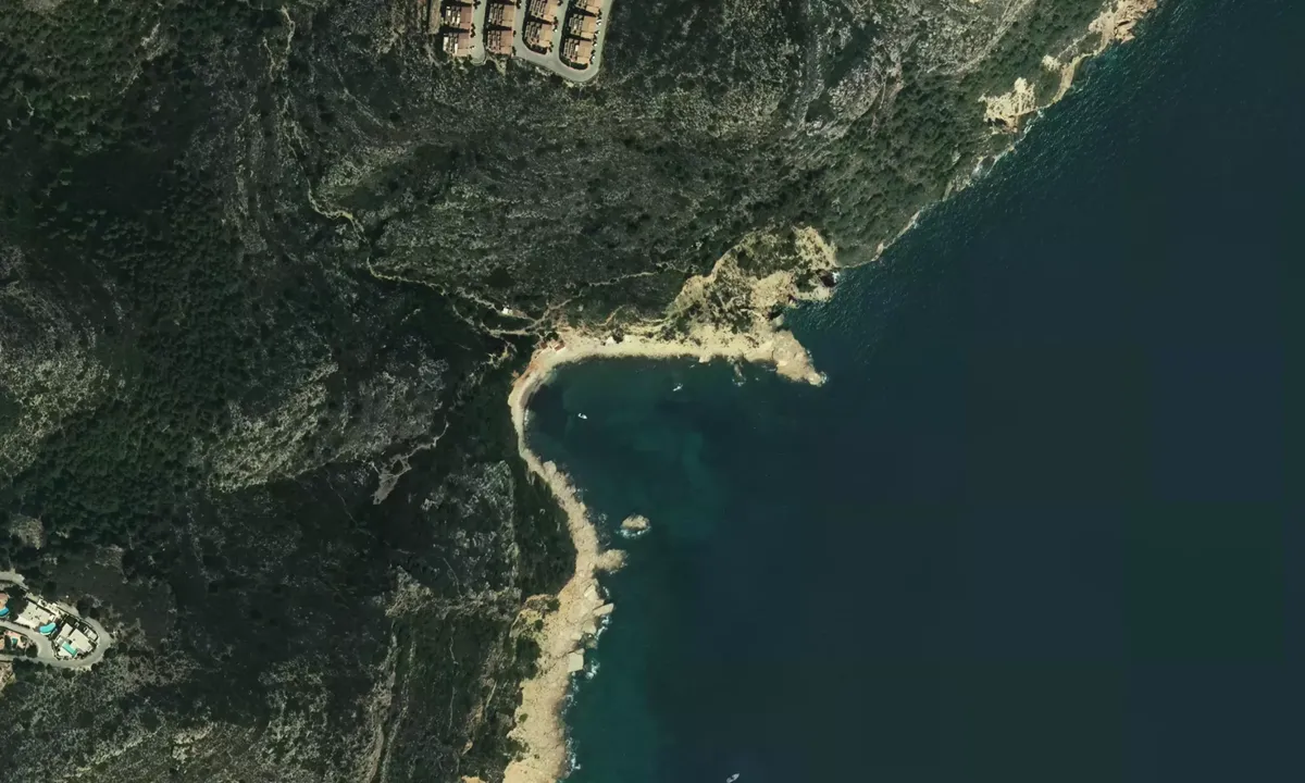 Flyfoto av Cala Llebeig