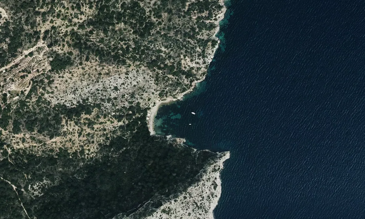 Flyfoto av Cala Llentrisca