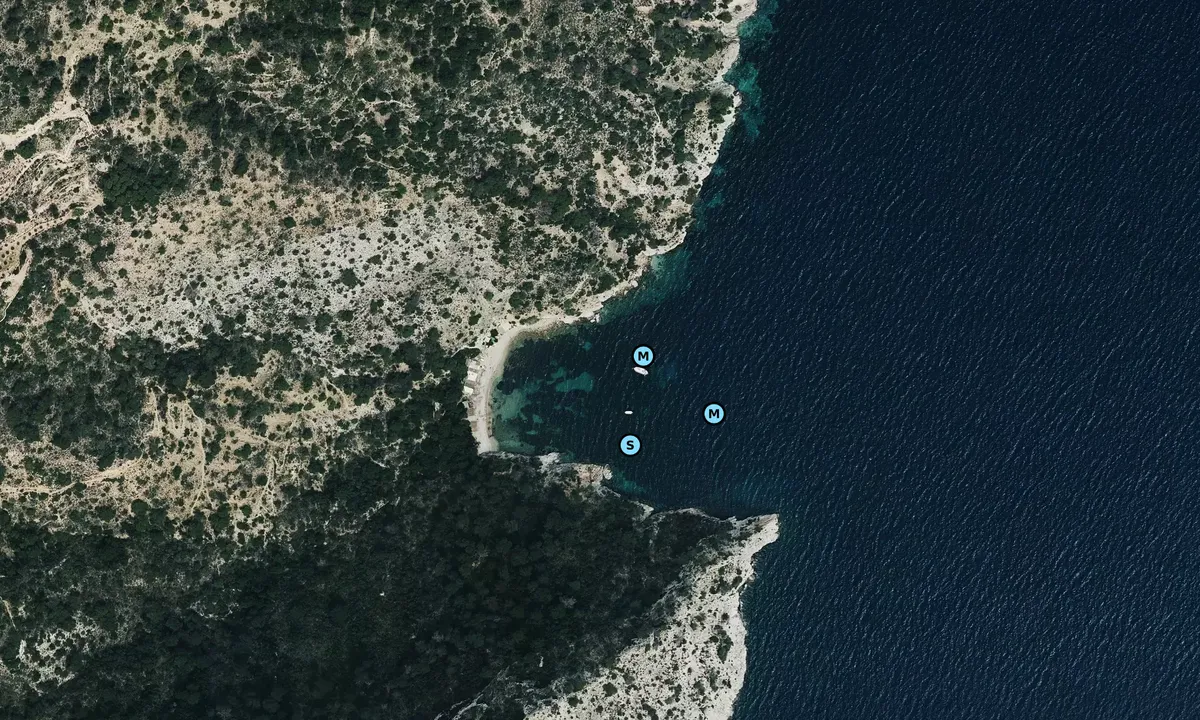 Satelite image of Cala Llentrisca