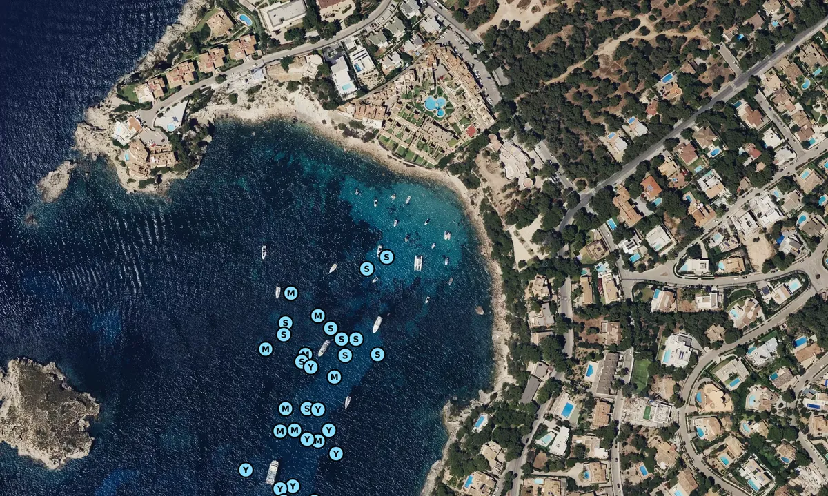 Satelite image of Cala Malgrats