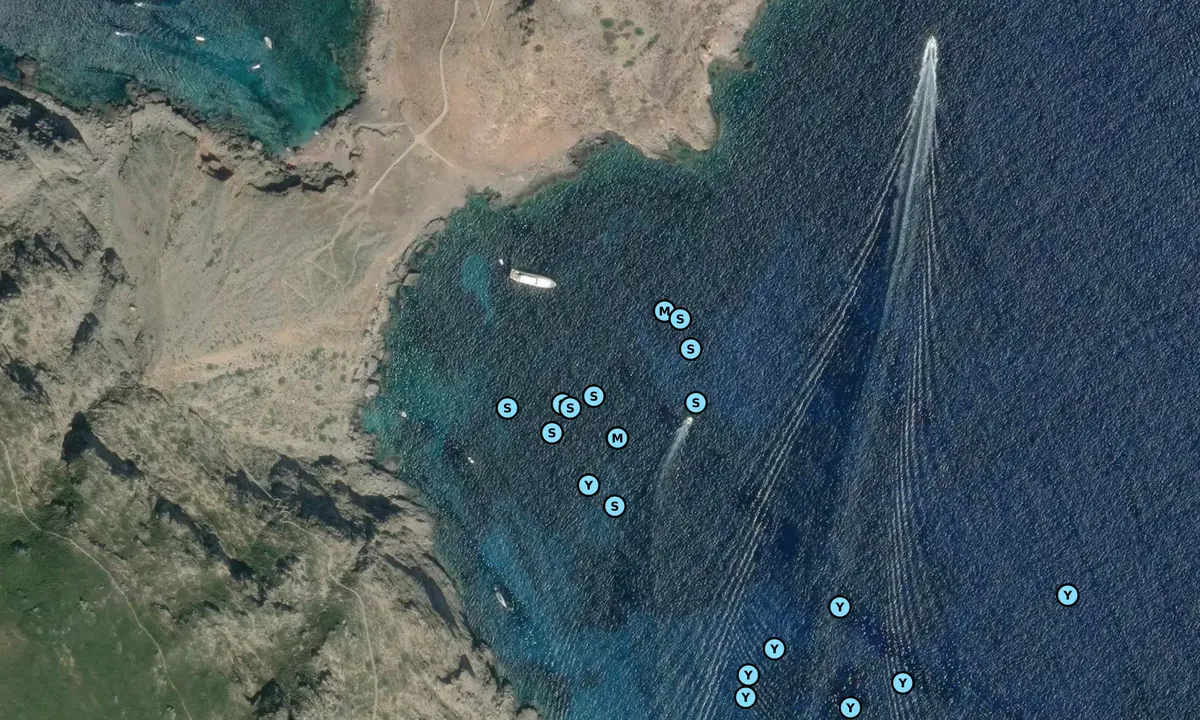 Satelite image of Cala Manione