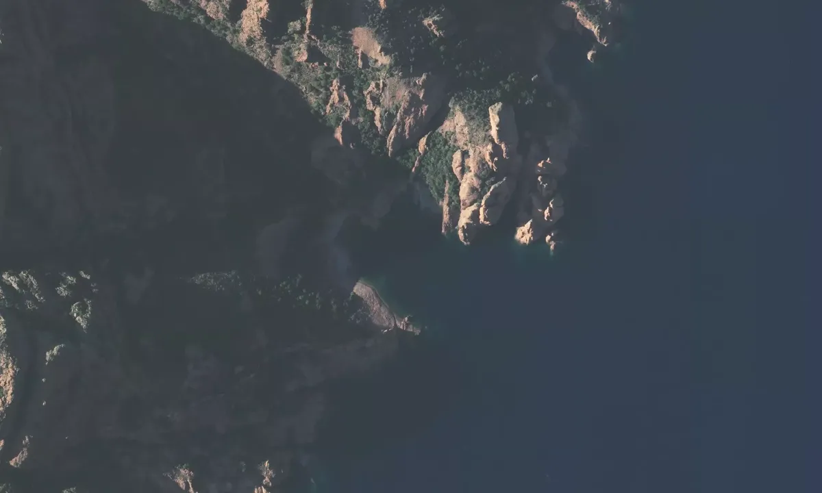 Satelite image of Cala Muretta North