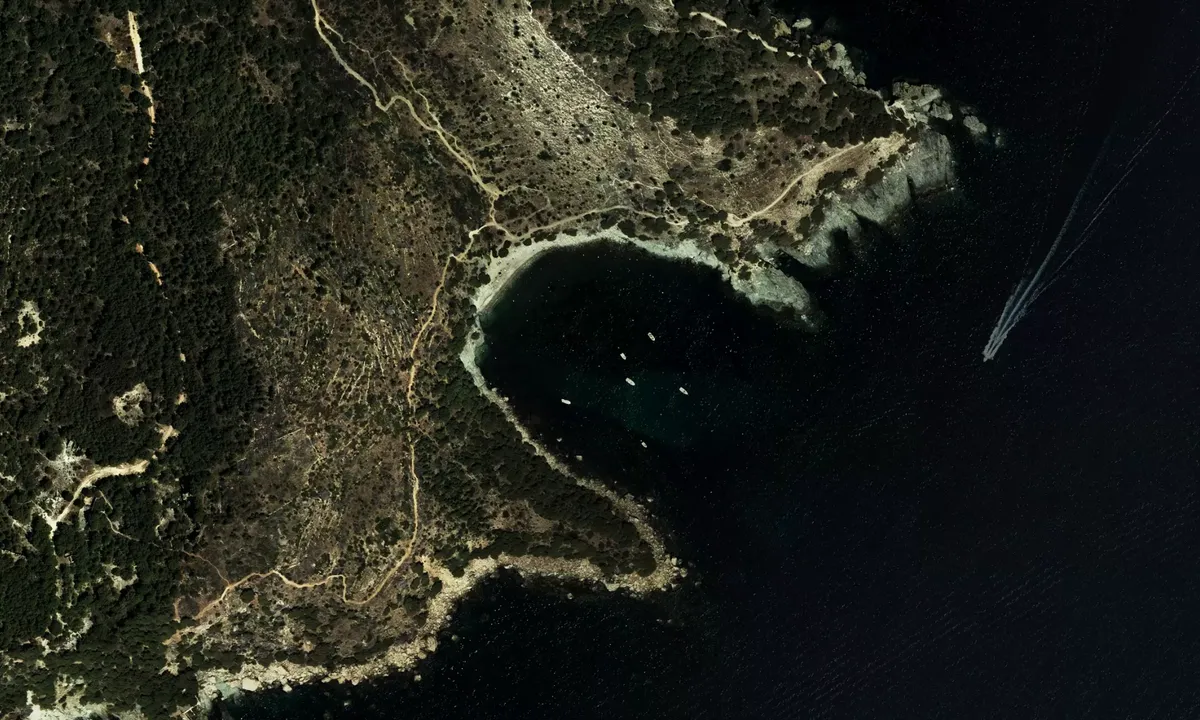 Flyfoto av Cala Murtra