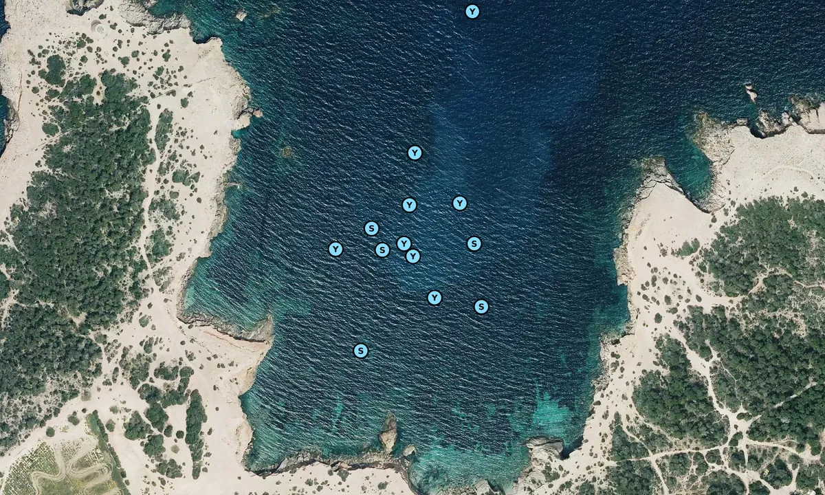 Satelite image of Cala Roja