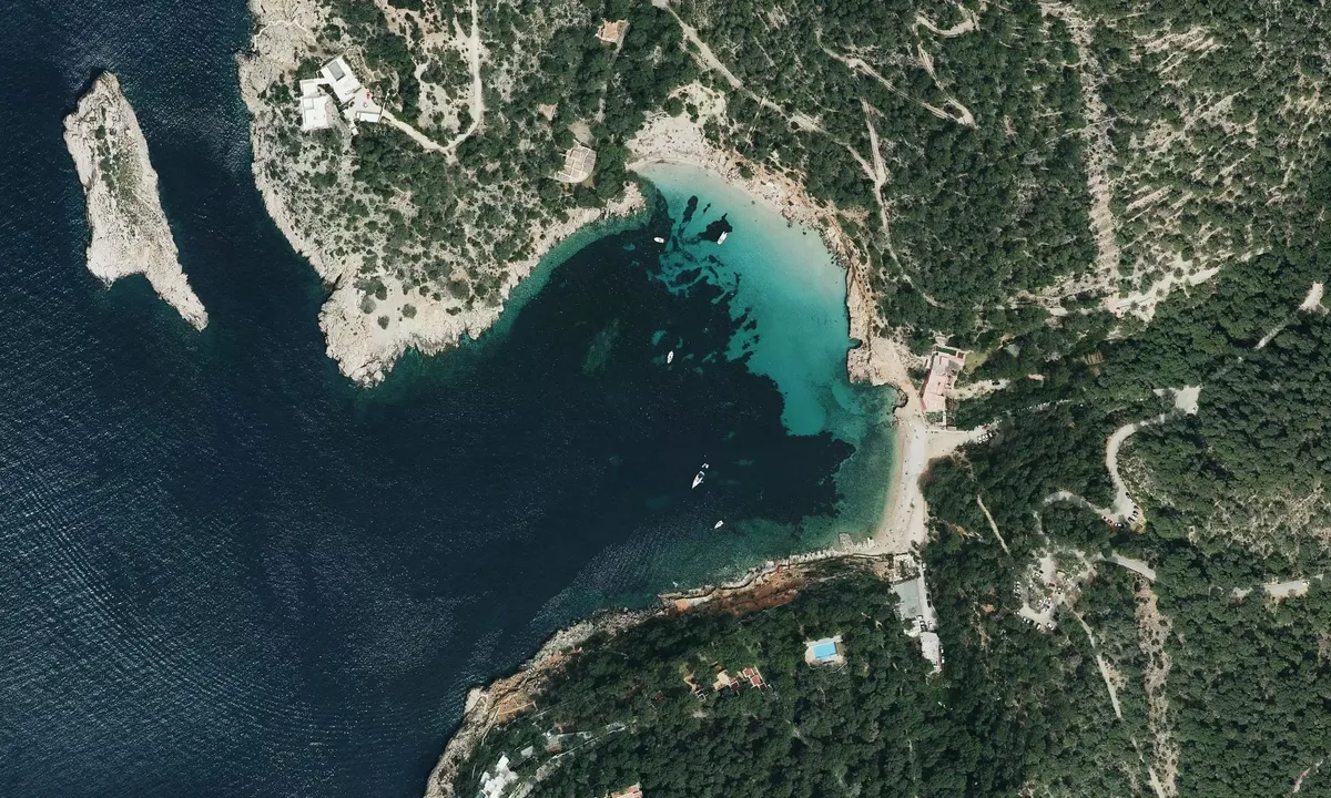Satelite image of Cala Salada