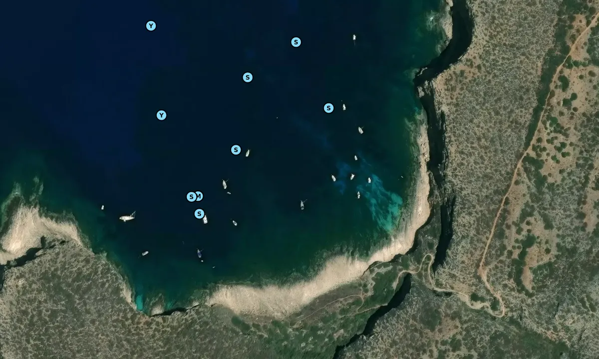 Satelite image of Cala Tramontana