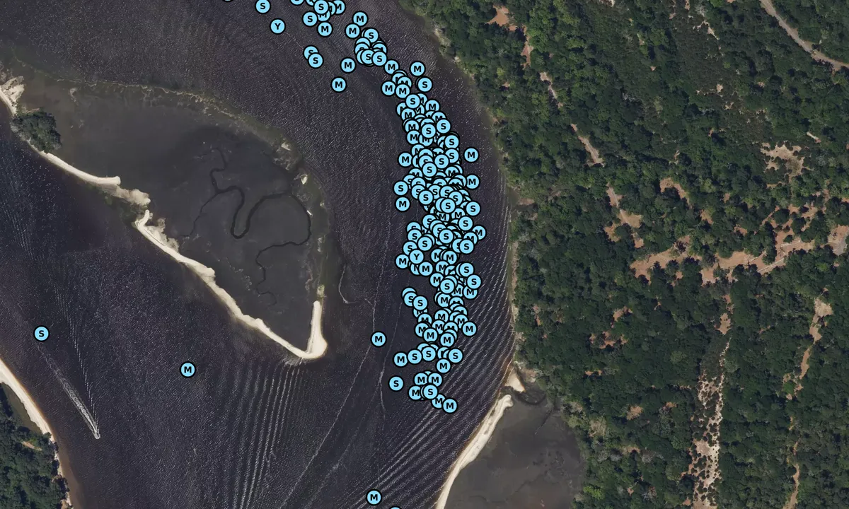 Satelite image of Calabash Creek