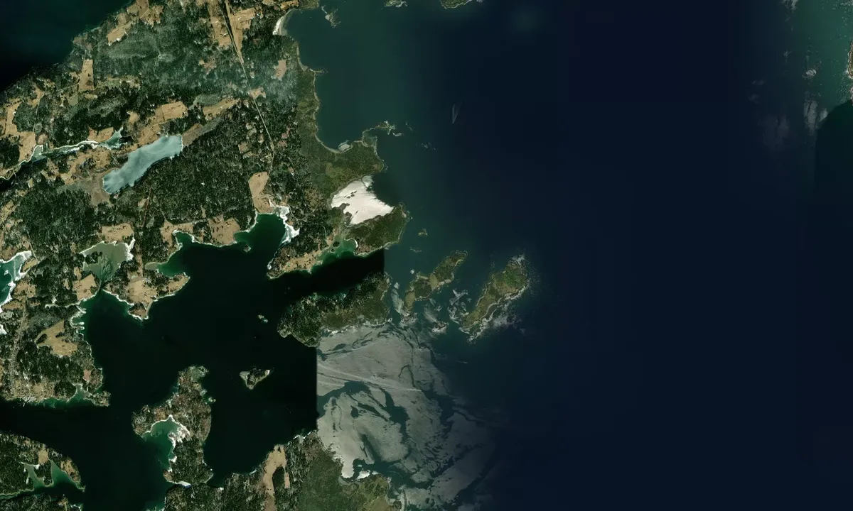Flyfoto av Calderwood Island