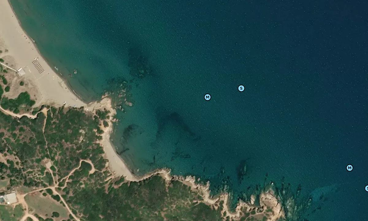 Satelite image of Caletta Feraxi
