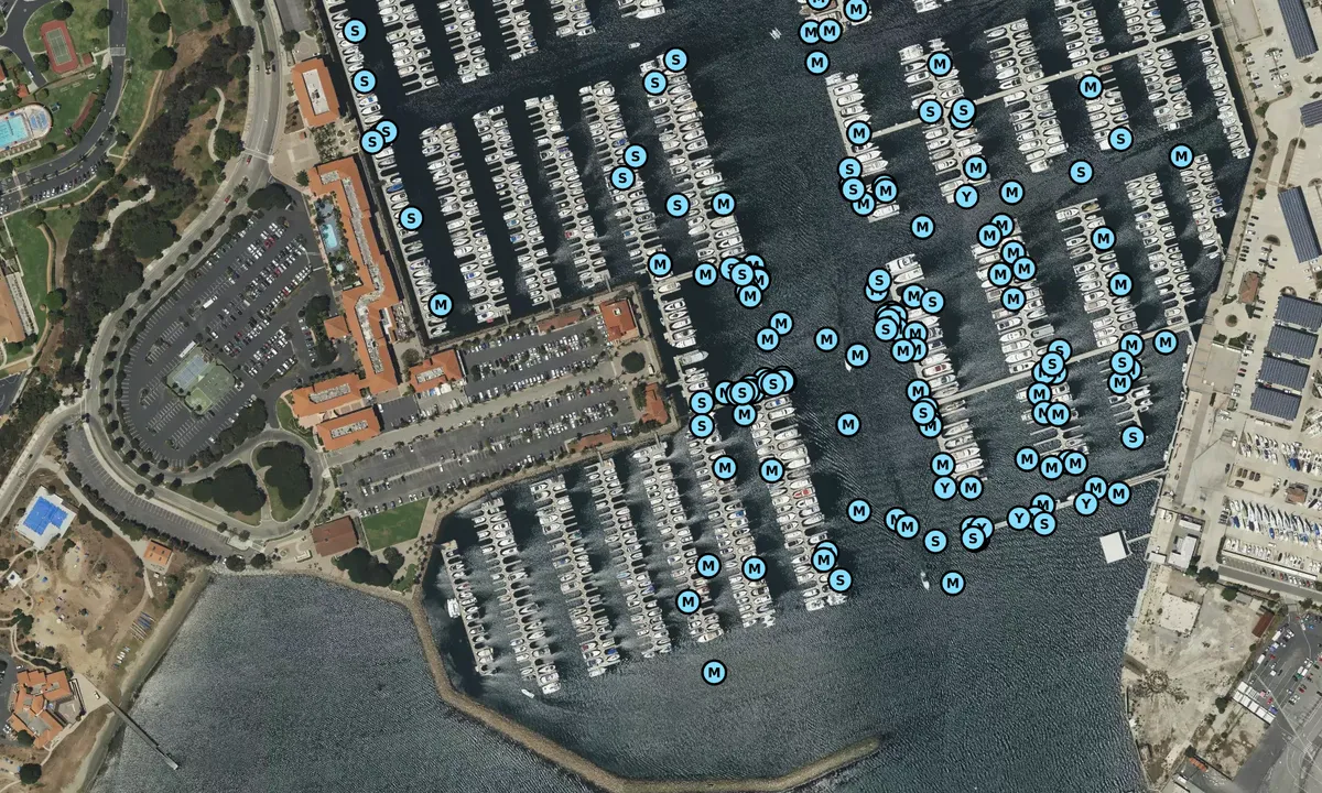 Satelite image of California Yacht Marina - Cabrillo Marina