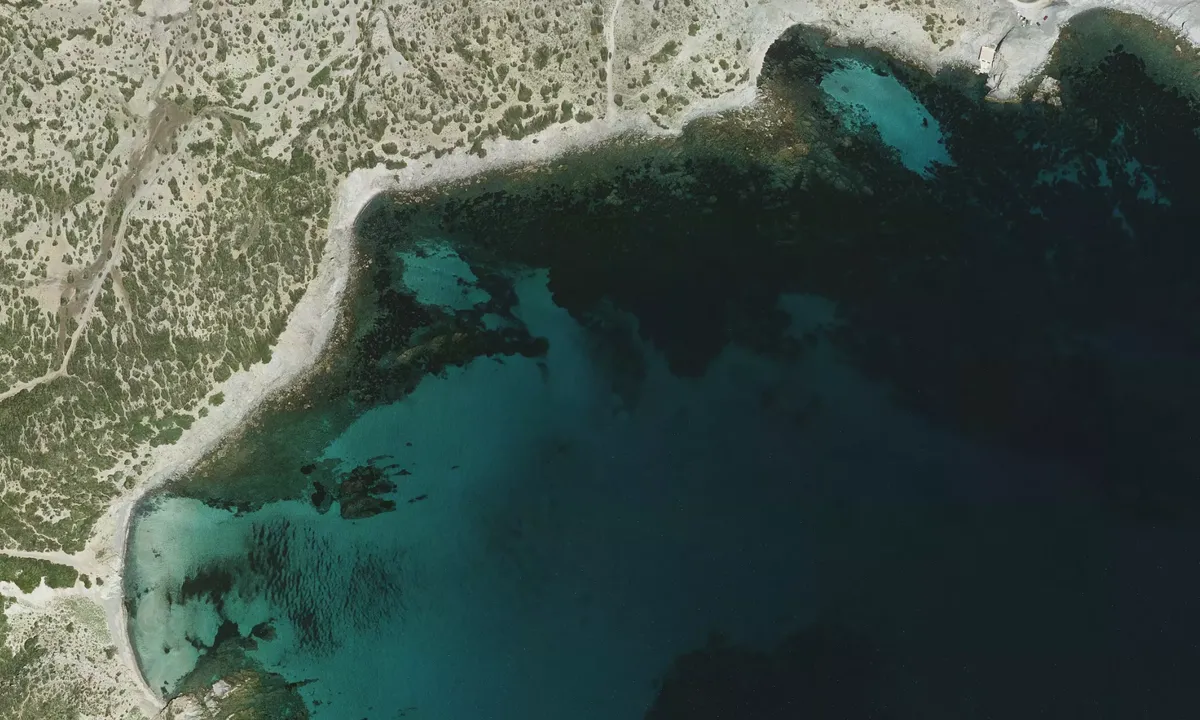 Flyfoto av Caló de Ses Mandres