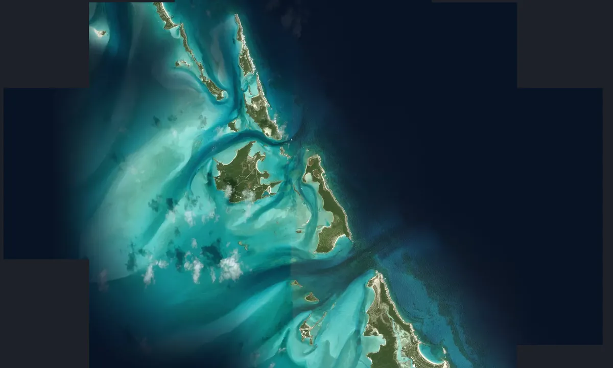 Flyfoto av Cambridge Cay Mooring Field (Exuma Cays Land & Sea