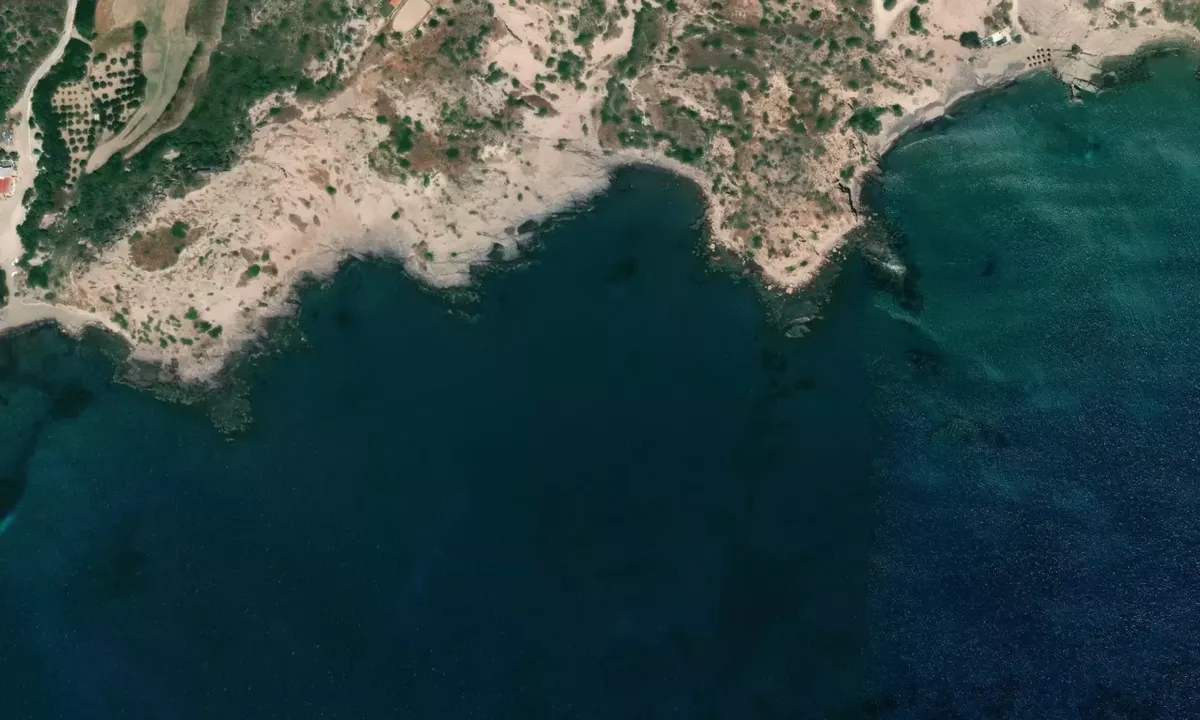 Satelite image of Camel Beach