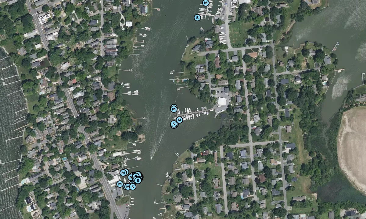 Satelite image of Campbell's Town Creek Boat Yard