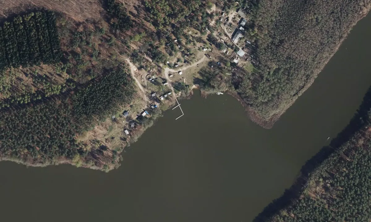Flyfoto av Campingplatz am großen Wentowsee