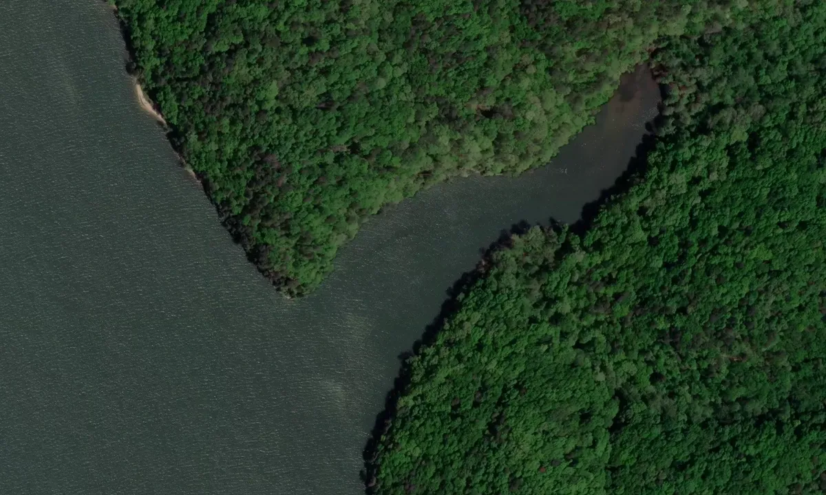 Satelite image of Caney Hollow