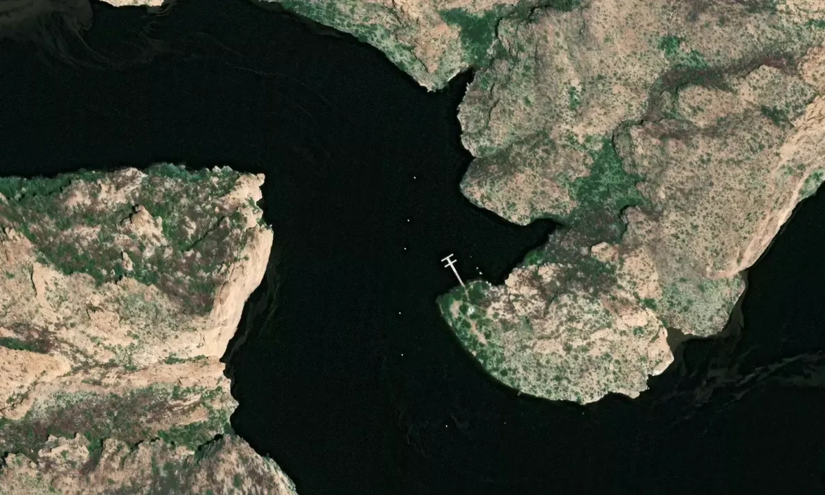 Satelite image of Canyon Lake Camp Site