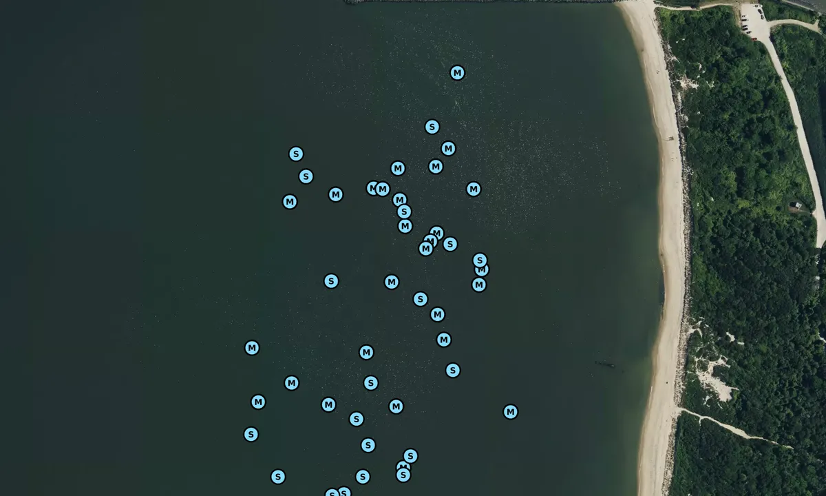 Satelite image of Cape May Canal West