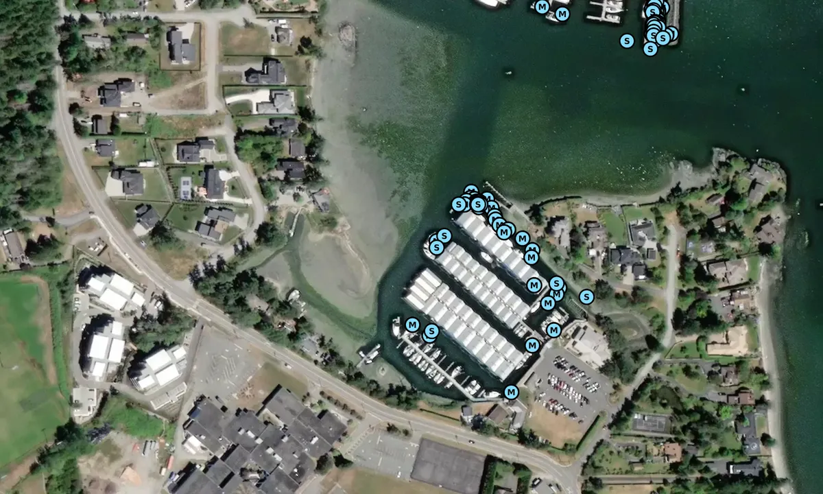 Satelite image of Capital City Yacht Club - North Saanich