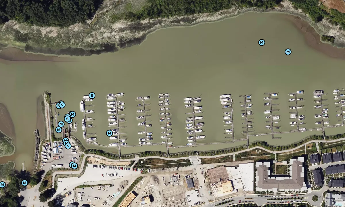 Satelite image of Captain's Cove Marina - Metro Vancouver