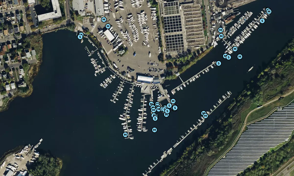 Satelite image of Captains Cove Seaport