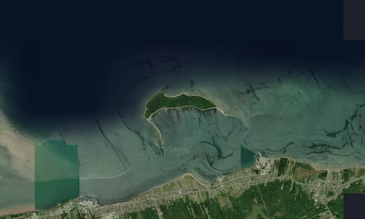 Flyfoto av Caraquet Island