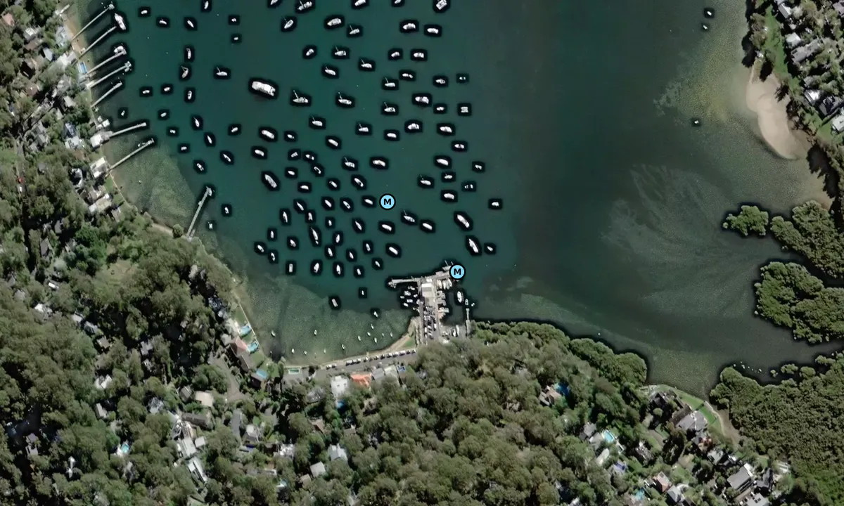 Satelite image of Careel Bay Marina