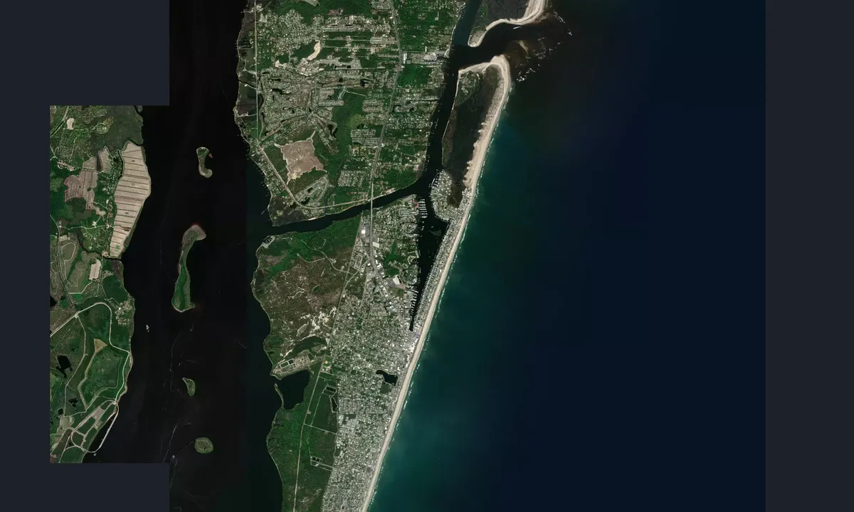 Flyfoto av Carolina Beach Mooring Field