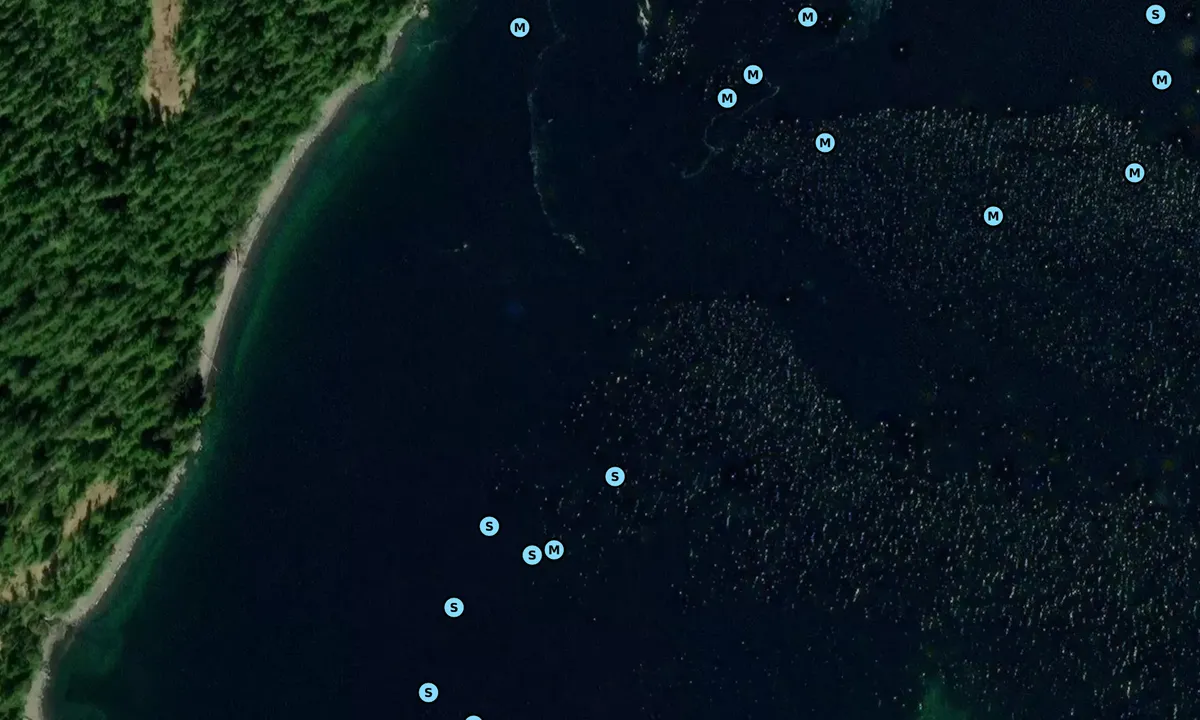 Satelite image of Cascade Bay