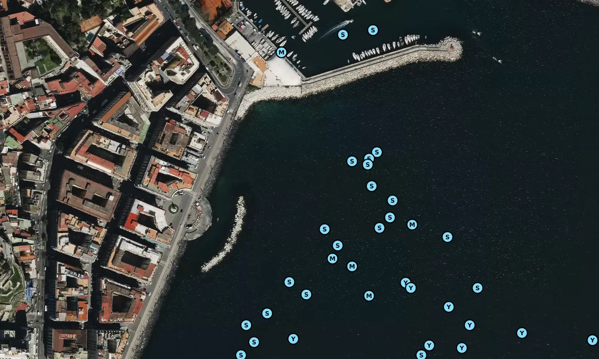 Satelite image of Castel dell'Ovo