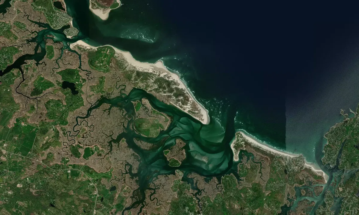 Flyfoto av Castle Neck River