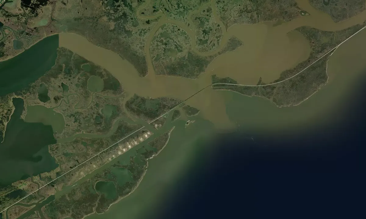 Flyfoto av Catfish Island