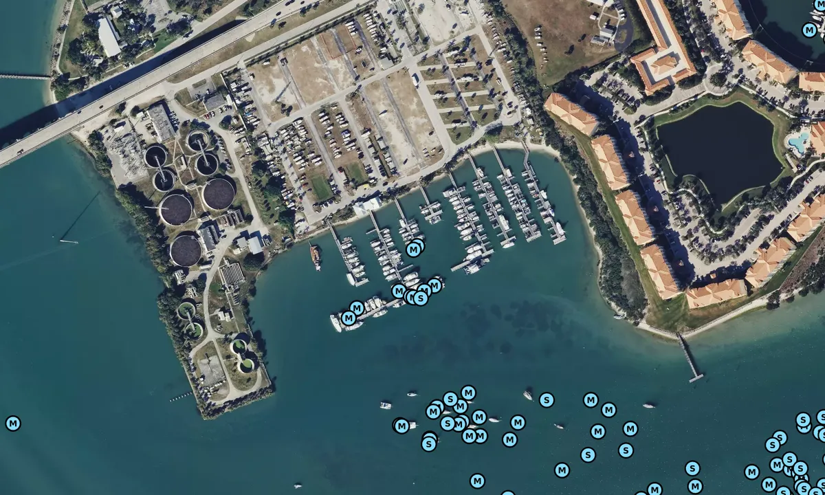 Satelite image of Causeway Cove Marina