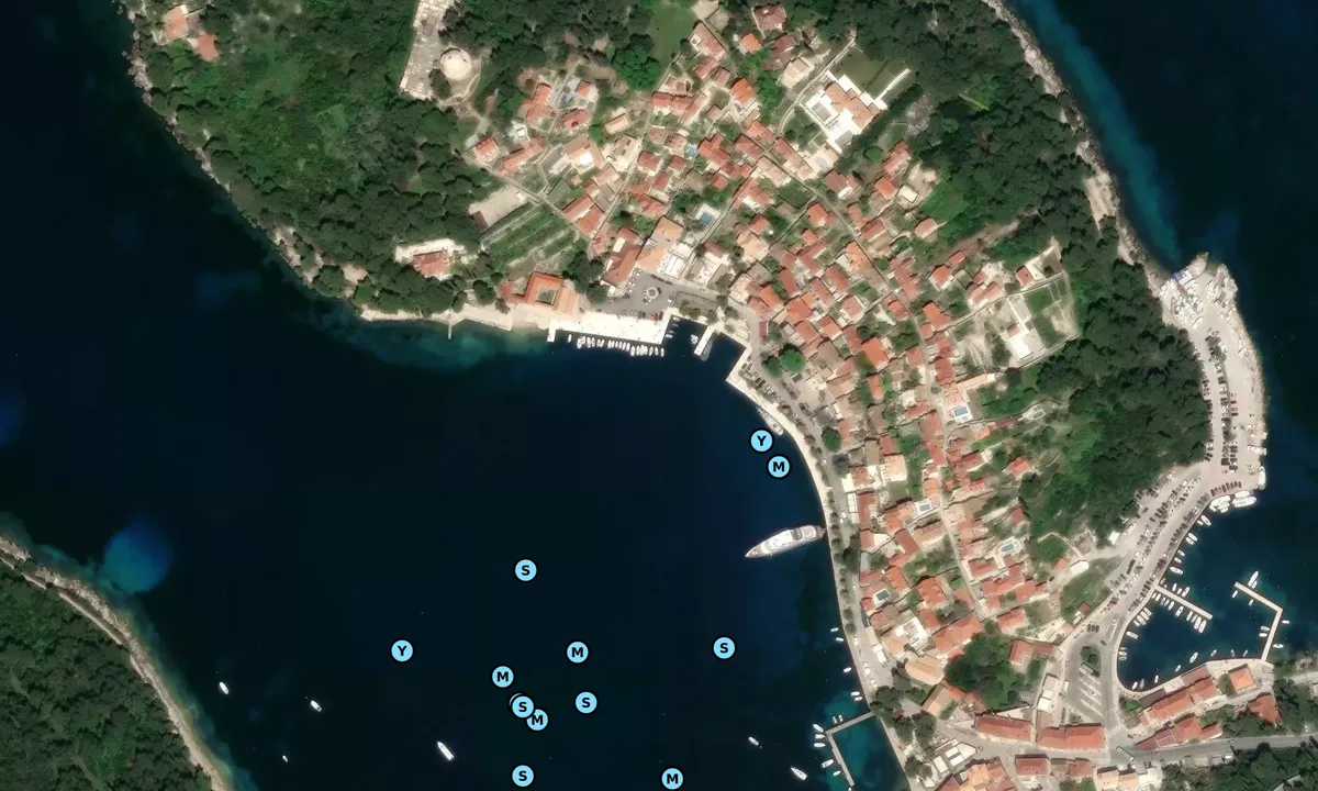 Satelite image of Cavtat Croatia