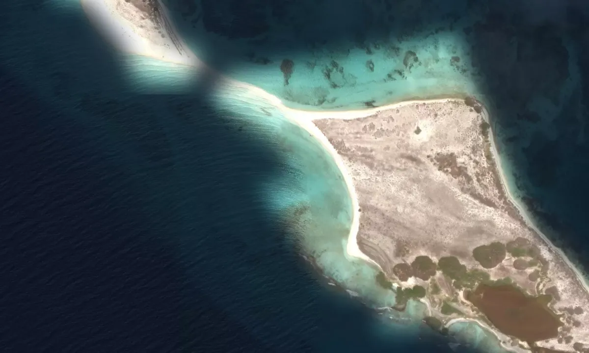 Flyfoto av Cayo de Agua south