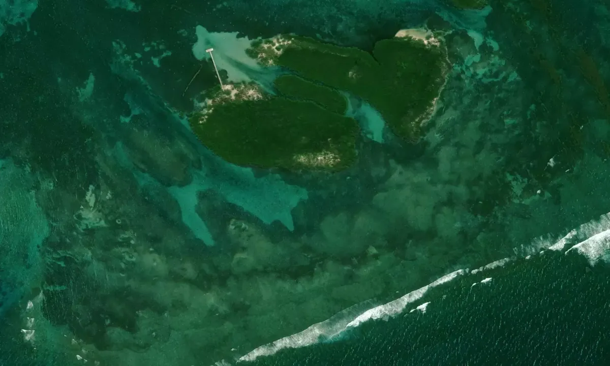 Satelite image of Cayos de Cana Gorda (dive mooring)