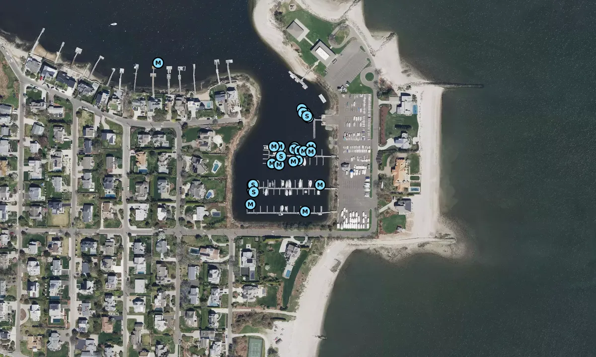 Satelite image of Cedar Point Yacht Club