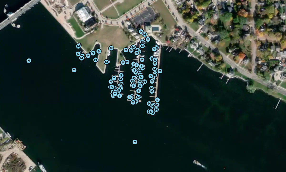 Satelite image of CenterPointe Marina