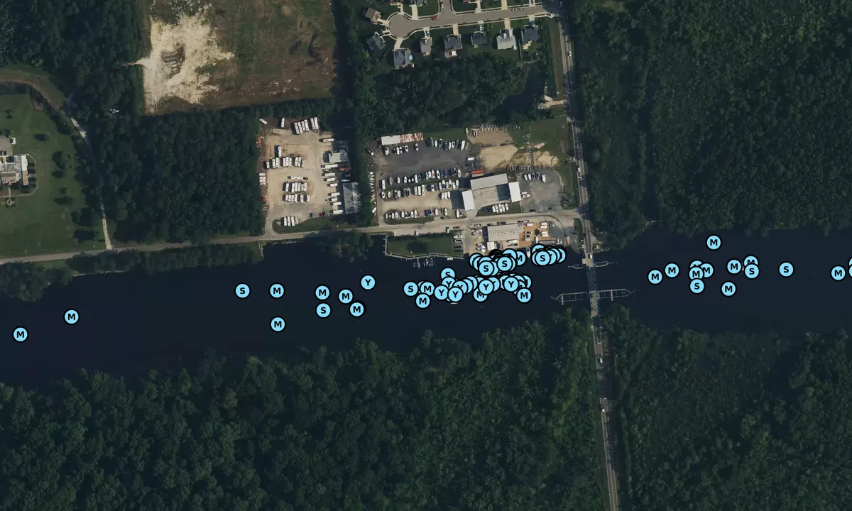 Satelite image of Centerville Waterway Marina