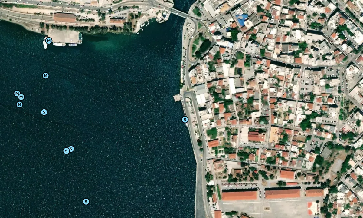 Satelite image of Chalkida Town Quay