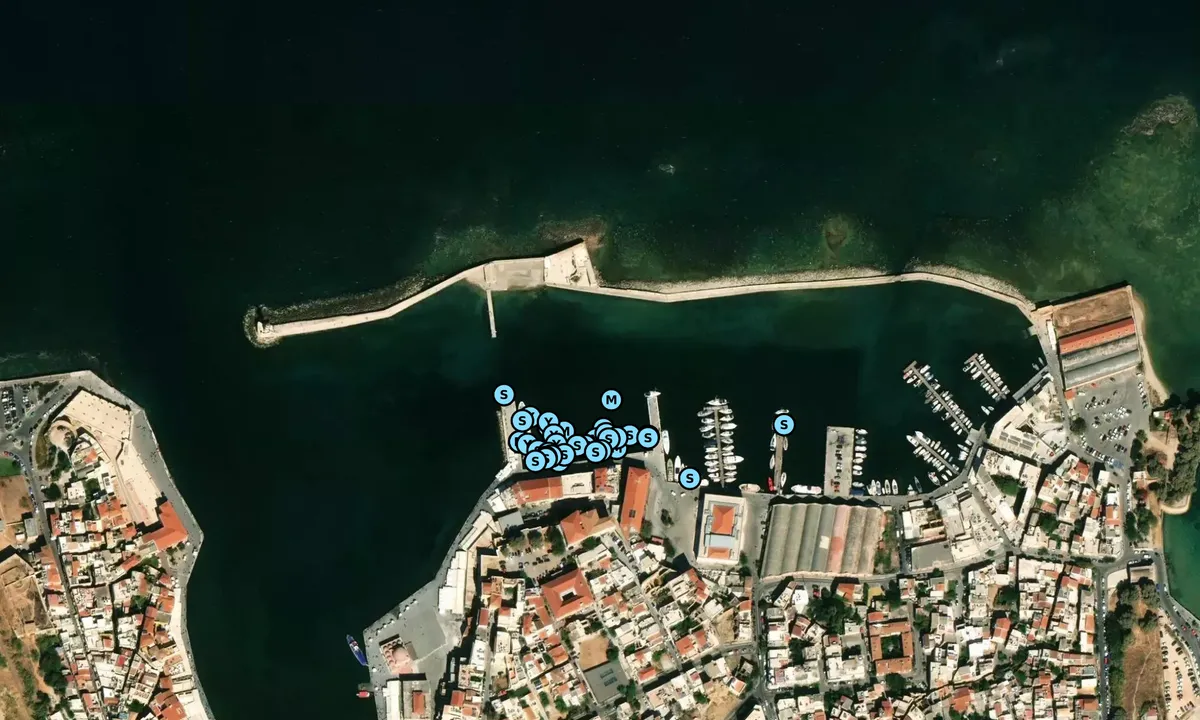 Satelite image of Chania Port