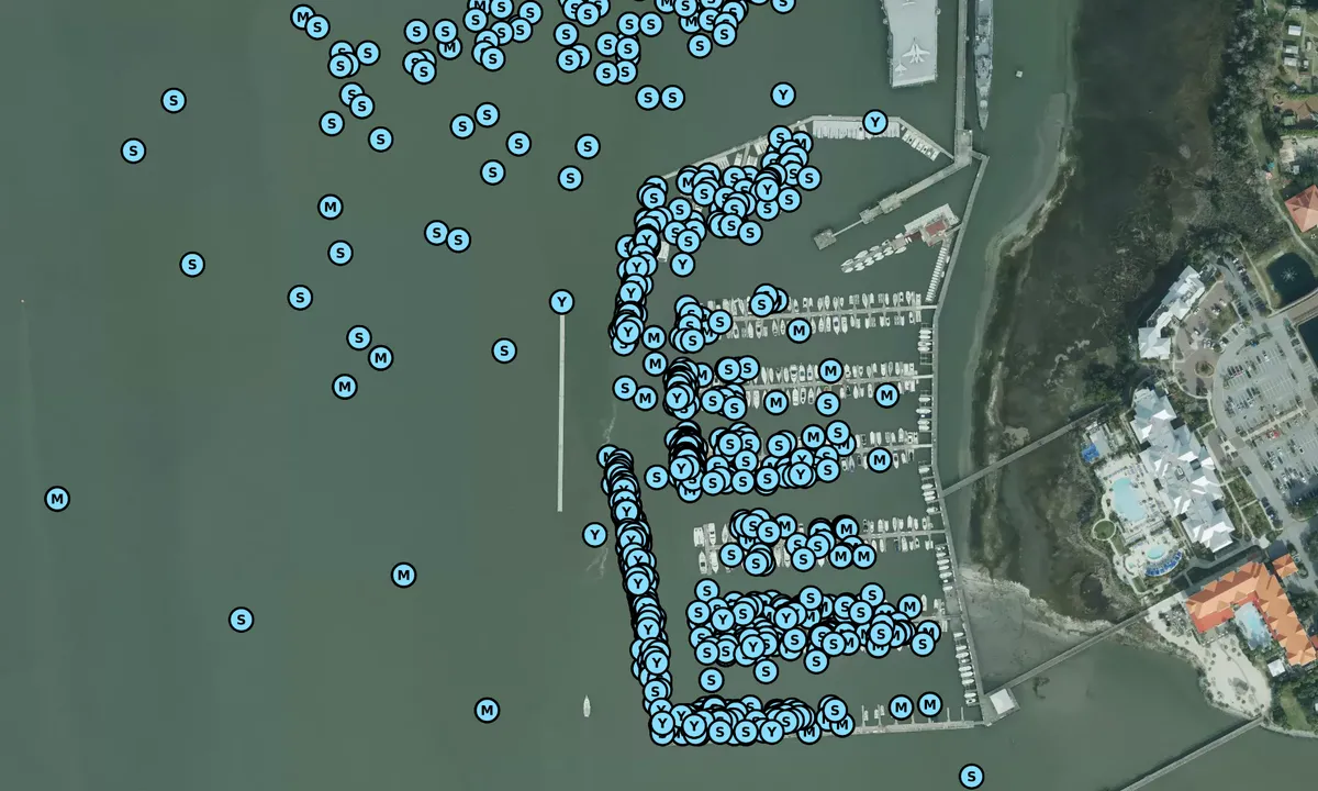 Satelite image of Charleston Harbor Marina