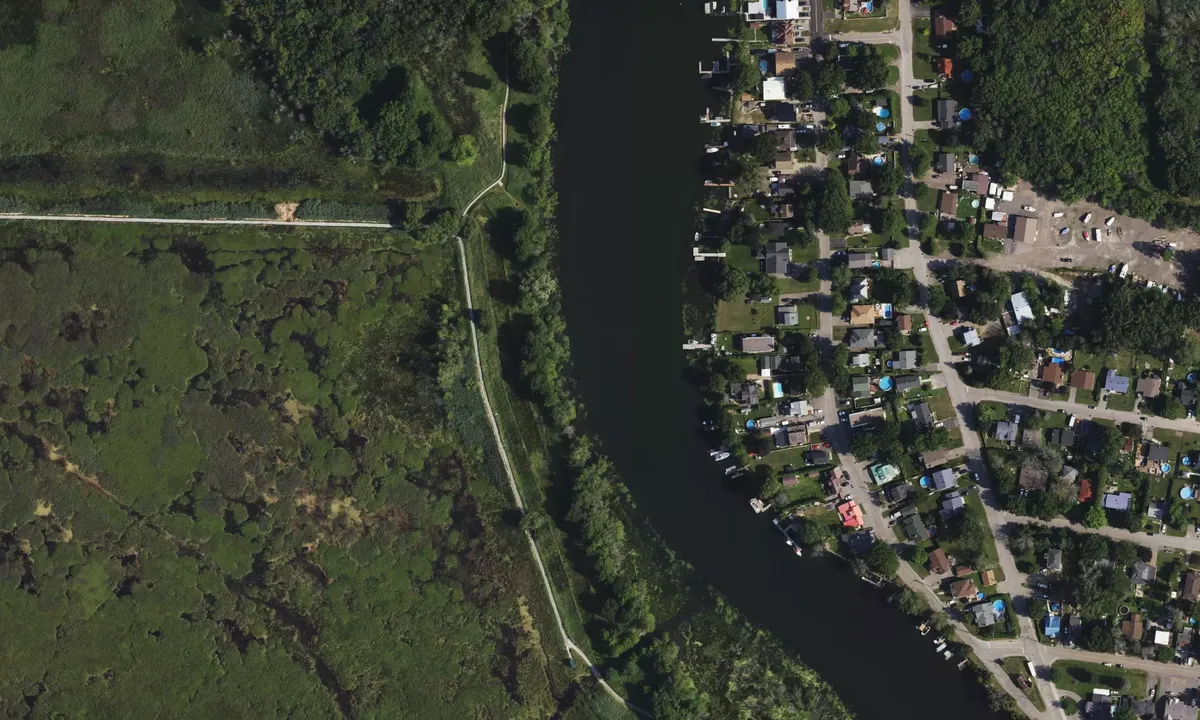 Satelite image of Chateauguay River